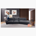 Arizona Black Right Luxury Chaise at Urban Decor - Luxury Living. Luxury Furniture's at an Affordable Price!