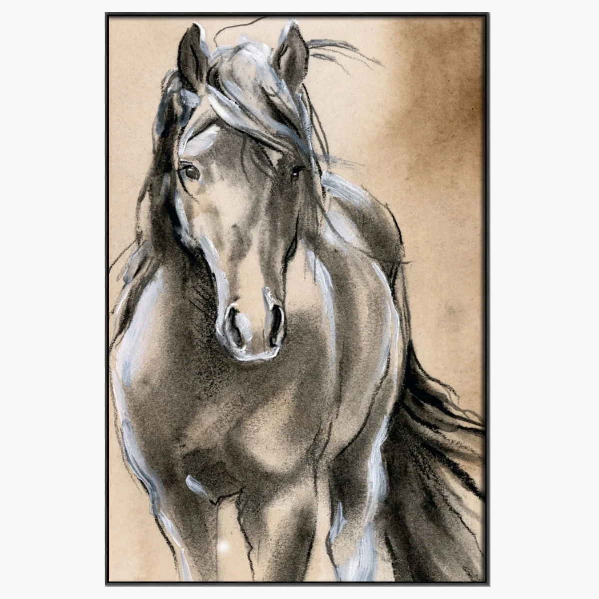 Sketched Horse II Framed Artwork at Urban Decor - Luxury Living. Affordable Luxury Furniture.