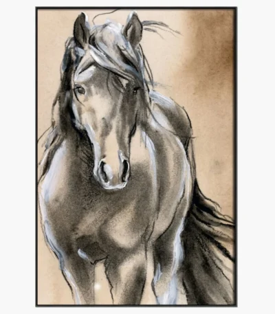 Sketched Horse II Framed Artwork at Urban Decor - Luxury Living. Affordable Luxury Furniture.