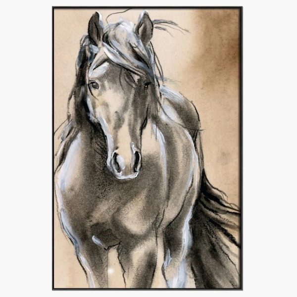 Sketched Horse II Framed Artwork at Urban Decor - Luxury Living. Affordable Luxury Furniture.