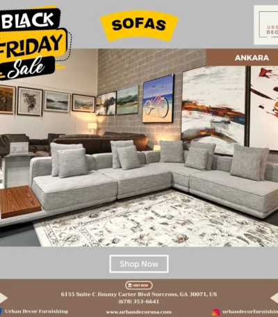 Ankara L-Shaped Sofa at Urban Decor - Luxury Living. Luxury Furniture's at an Affordable Price!