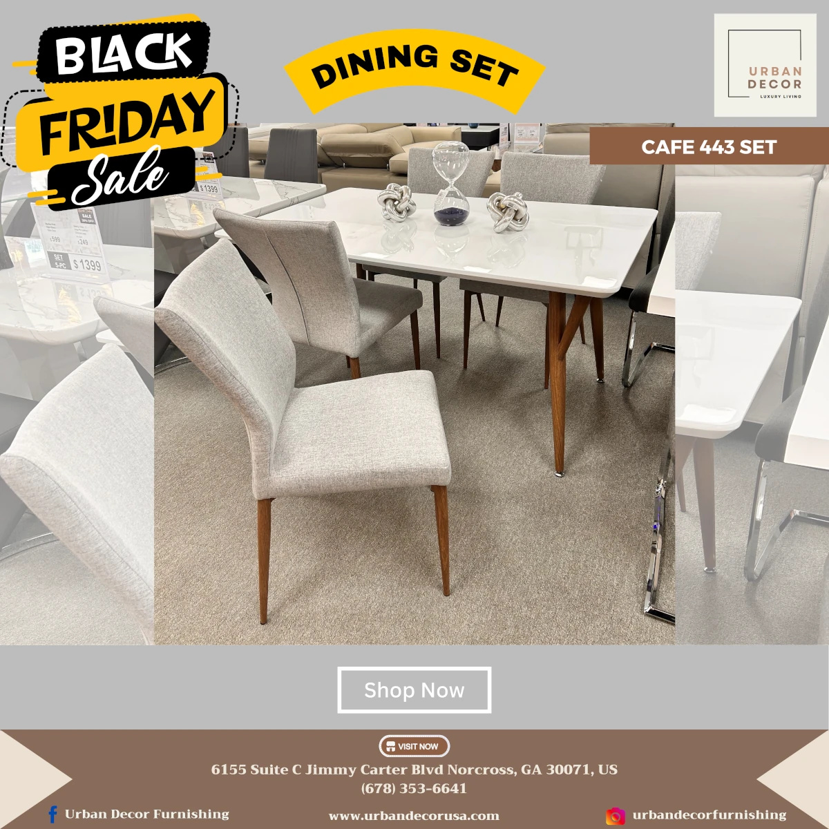 Cafe 443 Dining Set at Urban Decor