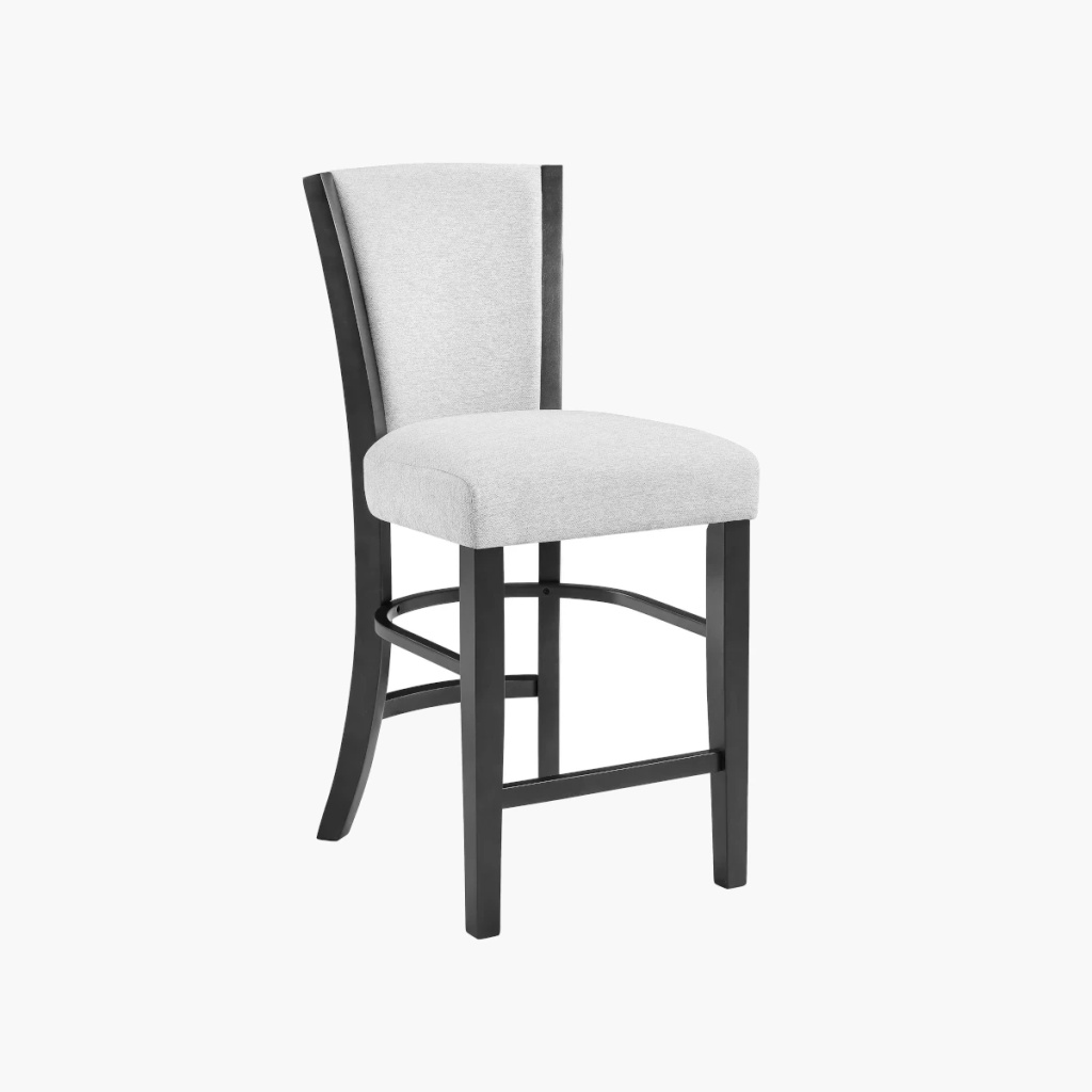 Crown Mark Camelia Counter Height Dining Chair - White (1-Piece)