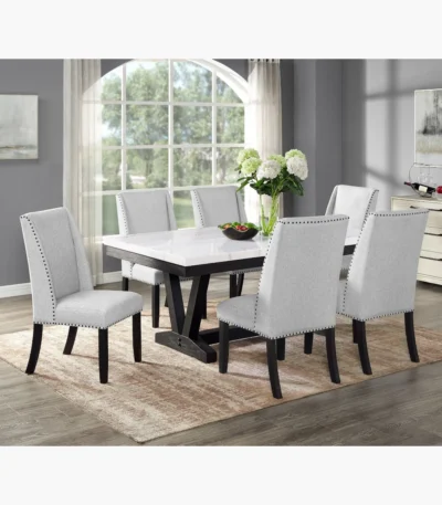 Vance Rectangular Dining Set in Dove Gray!