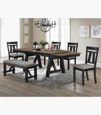 Maribelle Dining Set - Wheat Charcoal at Urban Decor