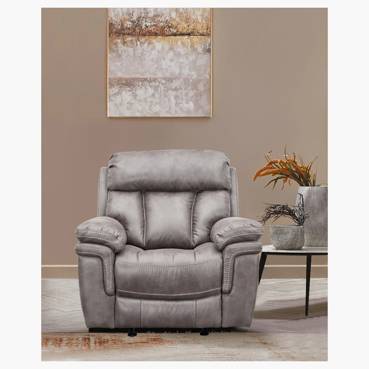 Cayman Gunmetal Power Recliner