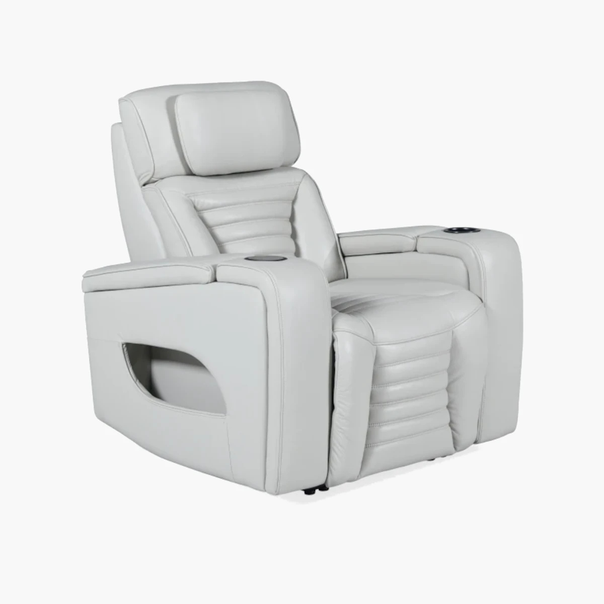 Cosmo Fog Power Leather Recliner