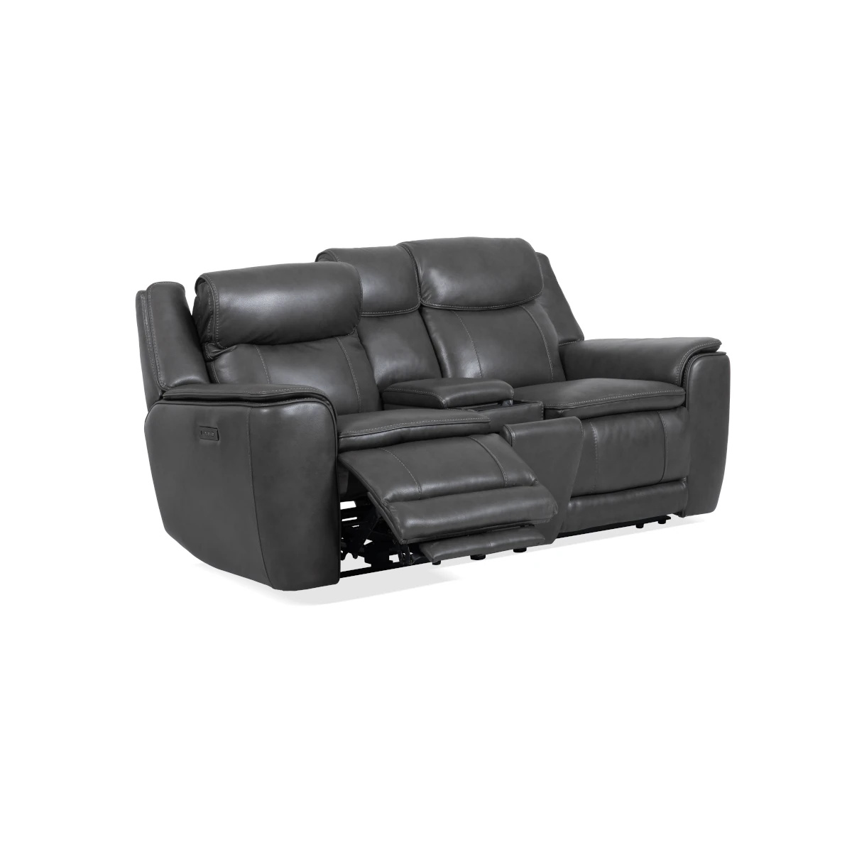 Softee Charcoal Zero Gravity Power Reclining Loveseat