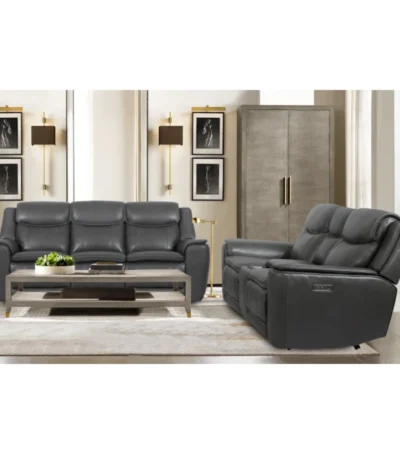 Softee Charcoal Zero Gravity 2-Piece Reclining Sofa Set