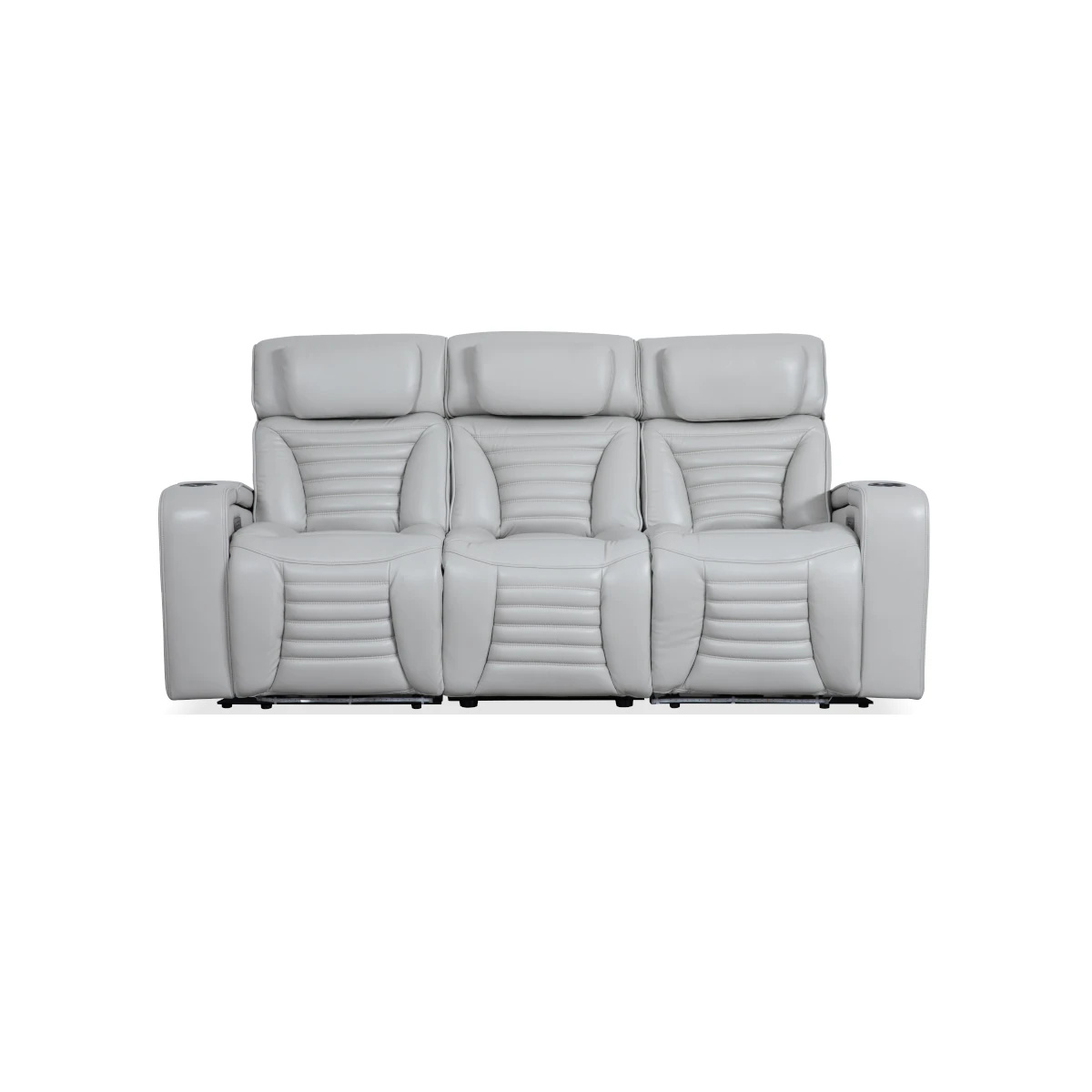 Cosmo Fog 3-Seater Power Reclining Leather Sofa