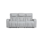 Cosmo Fog 3-Seater Power Reclining Leather Sofa