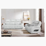 Cosmo Fog Power Reclining Loveseat