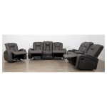 Cowboy Granite Fabric Power Recliner Sofa Set