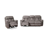 Cayman Power Reclining Gunmetal 2-Piece Sofa Set.