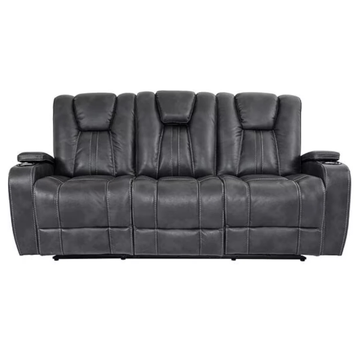 Cowboy Granite Fabric 2-Piece Power Recliner Sofa Set.