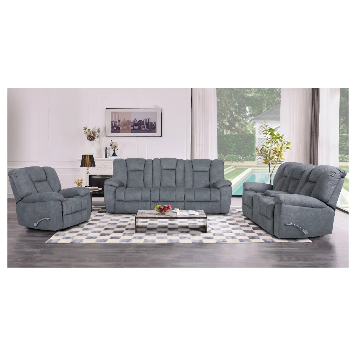 Dimple Pebble Gliding Recliner