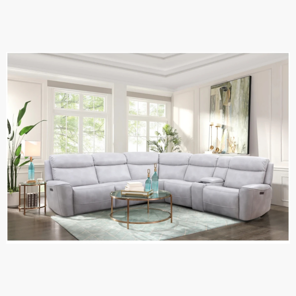 Bolero Fog Power Sectional at Urban Decor