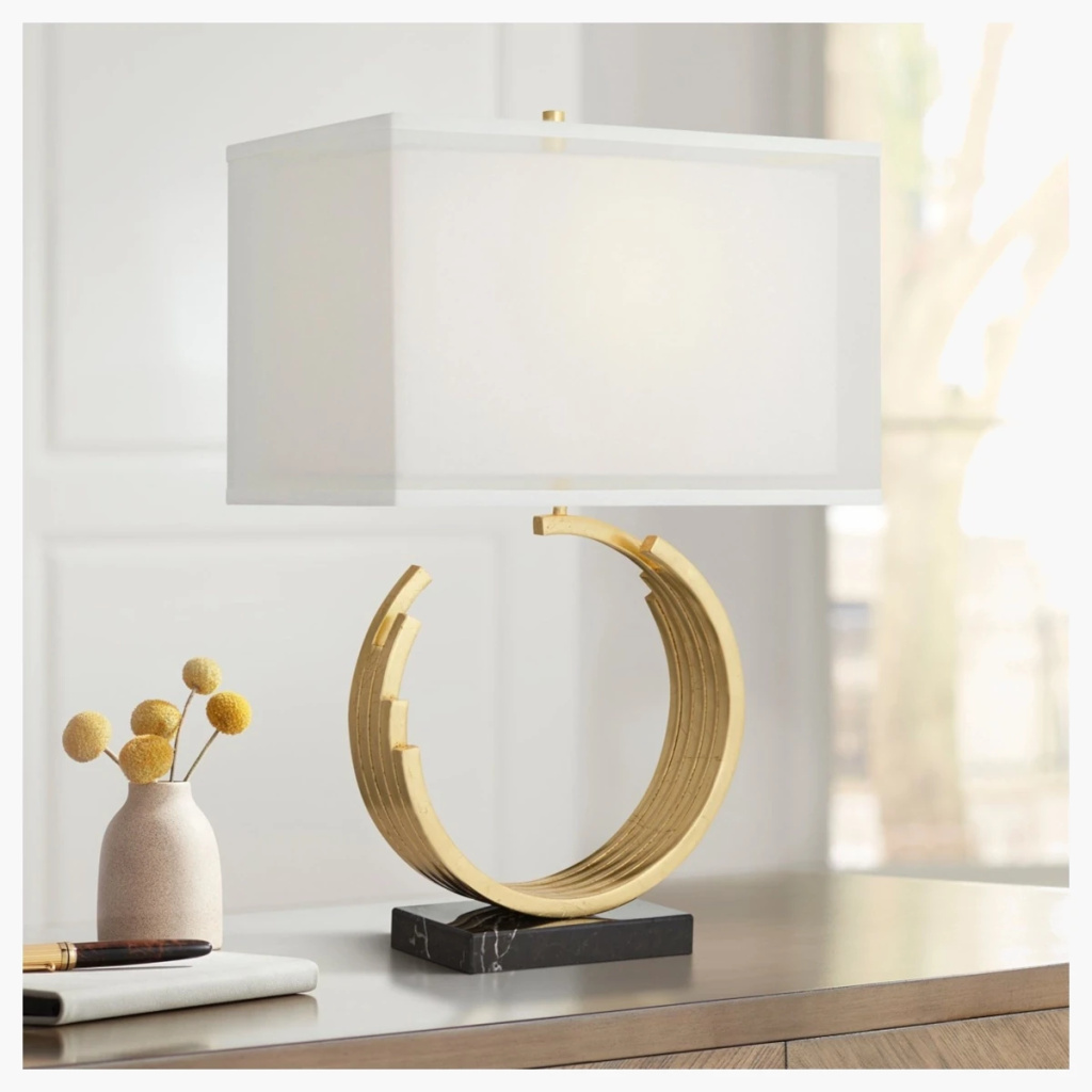 RILEY GOLD LEAF TABLE LAMP - 37V18