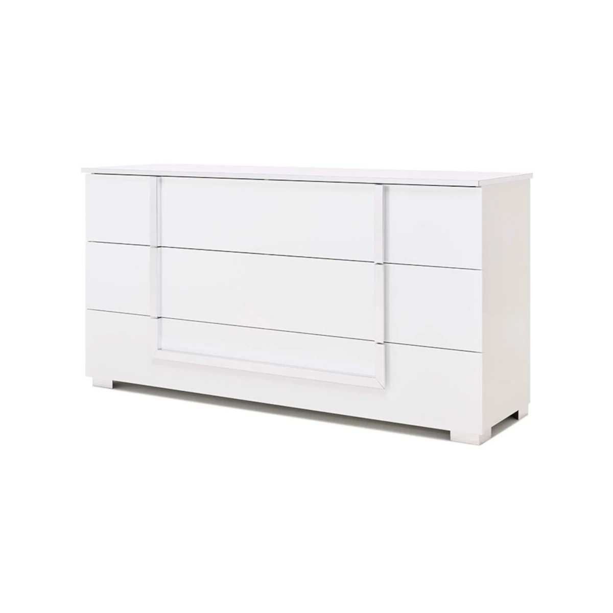 Antonella White Lacquer Bedroom Set - ANNHB-GY