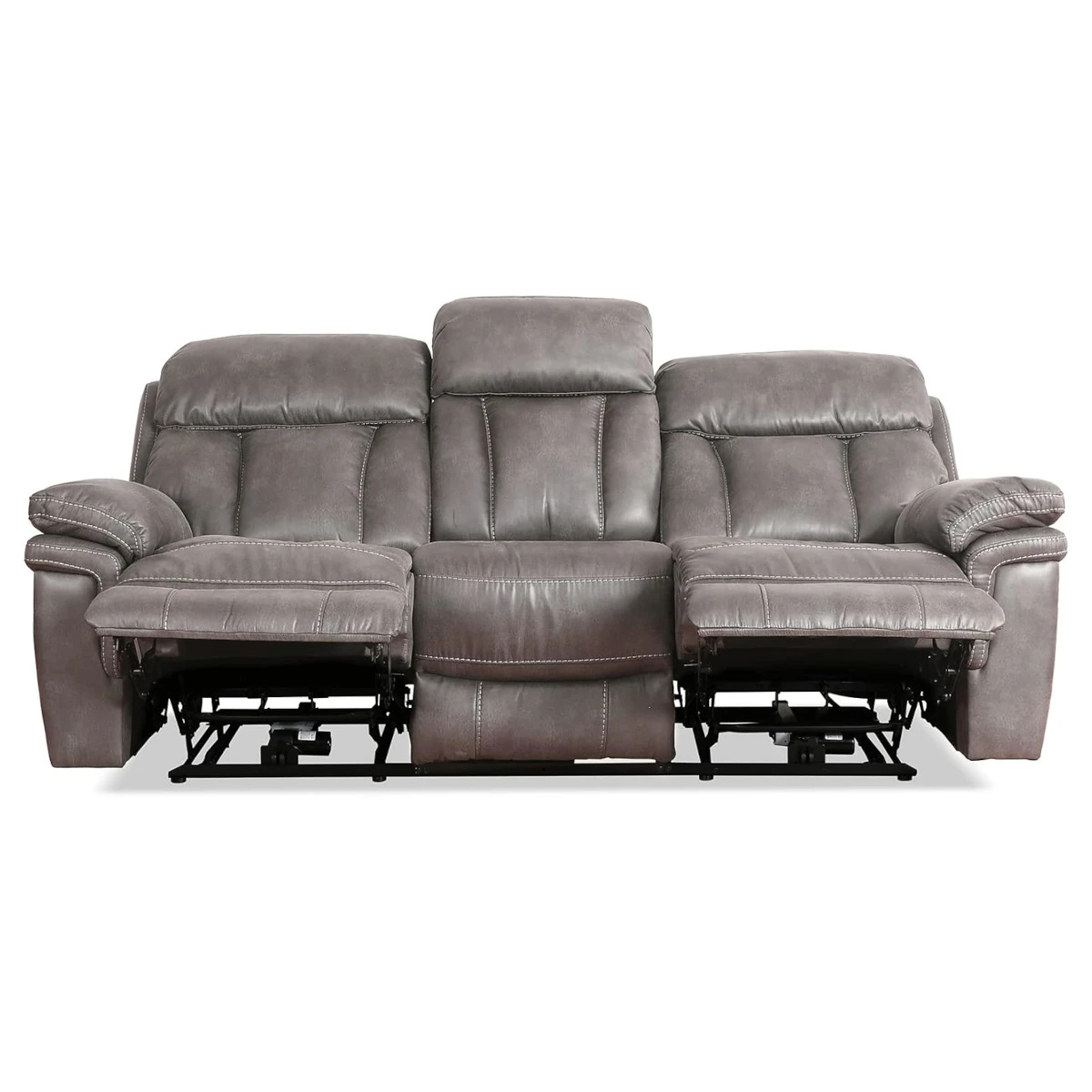 Cayman Power Reclining Gunmetal 2-Piece Sofa Set.