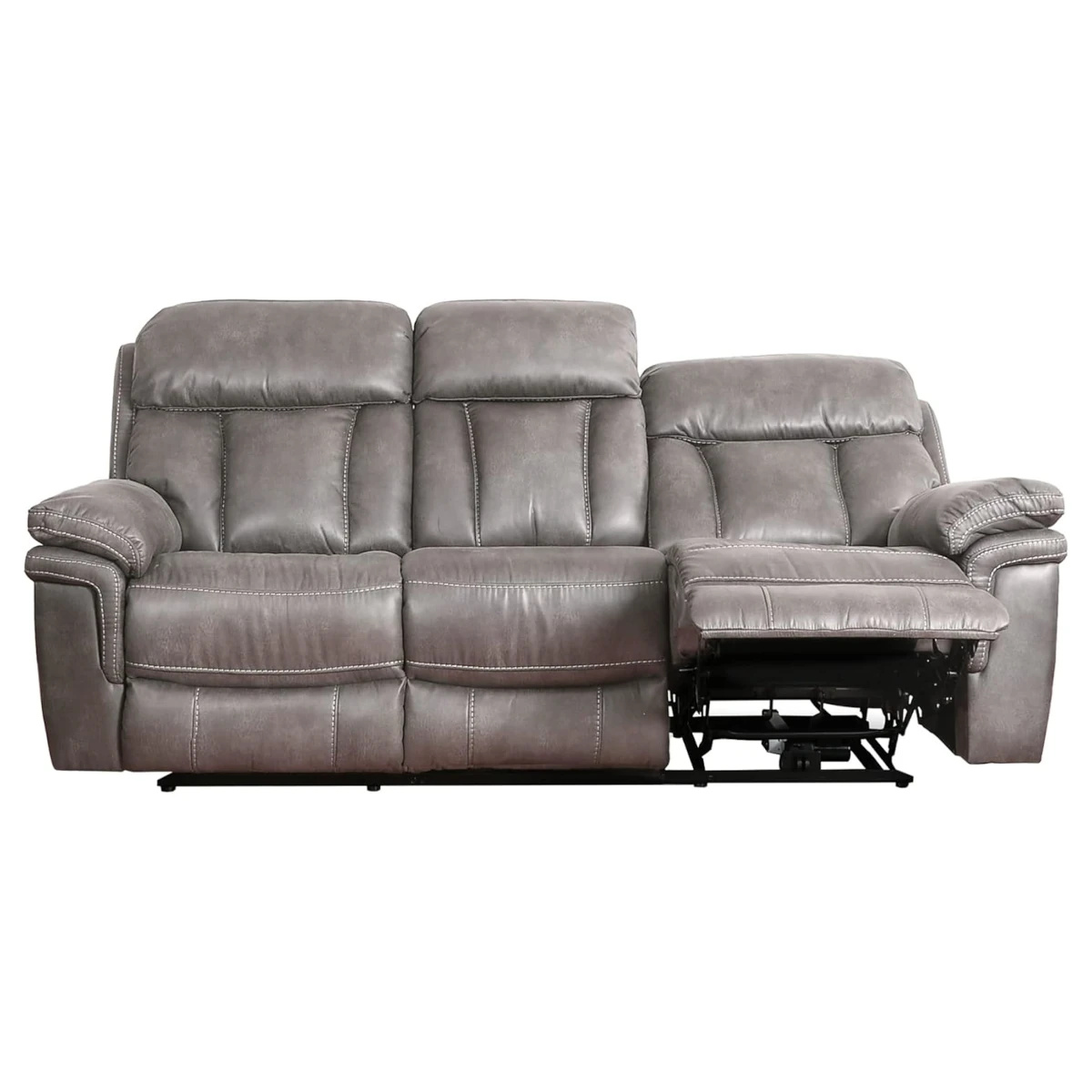 Cayman Gunmetal 3-Seater Power Recliner Sofa