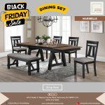 Maribelle Dining Set - Wheat Charcoal at Urban Decor