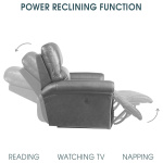 Cayman Gunmetal Power Recliner Loveseat