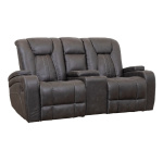 Cowboy Granite Fabric 2-Piece Power Recliner Sofa Set.