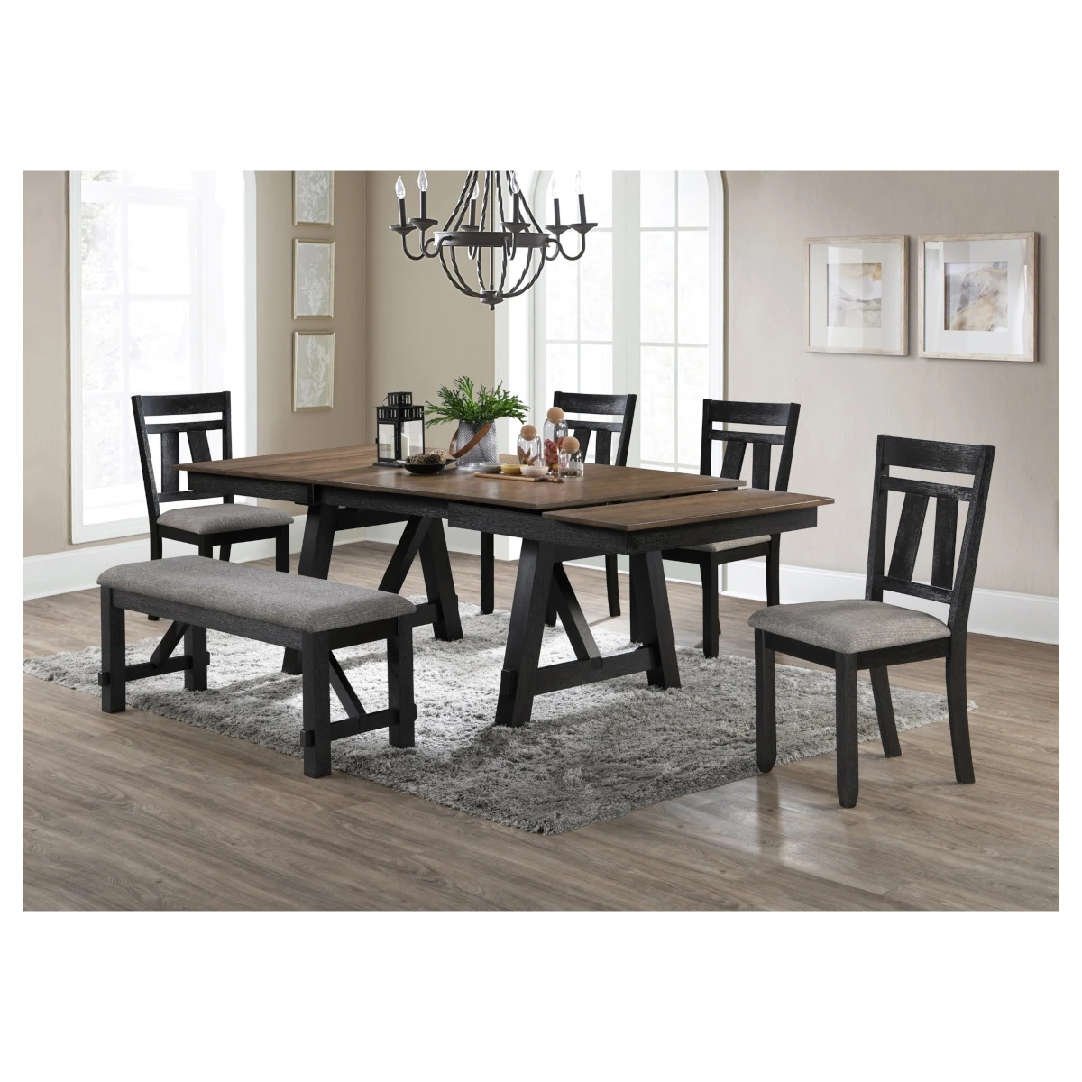 MARIBELLE DINING TABLE WHEAT CHARCOAL