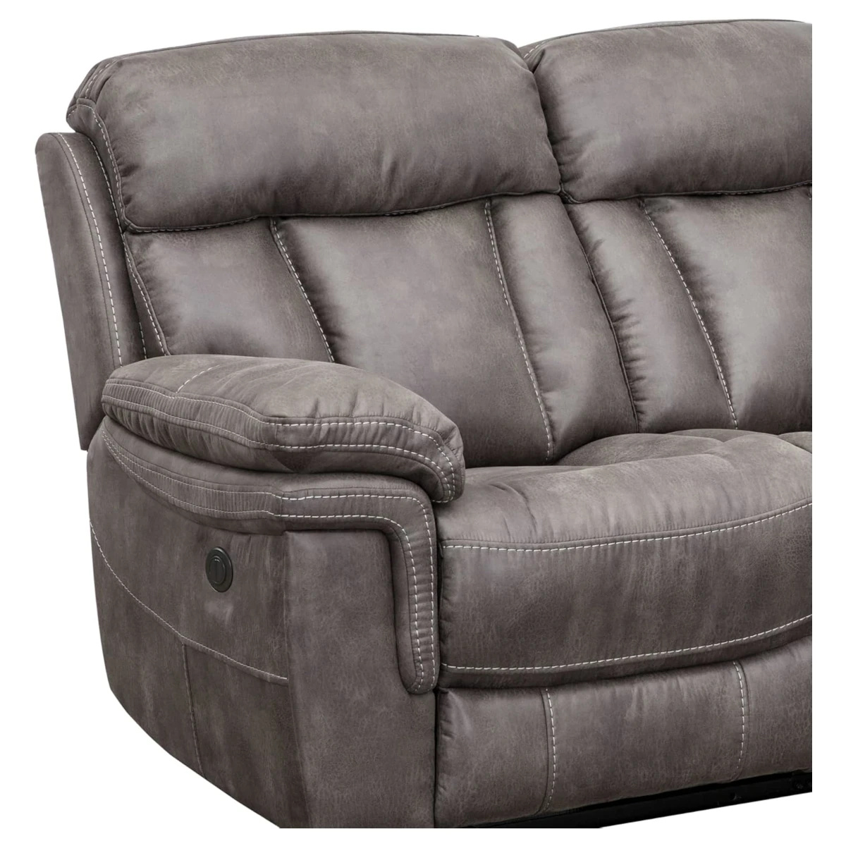 Cayman Gunmetal Power Recliner Loveseat