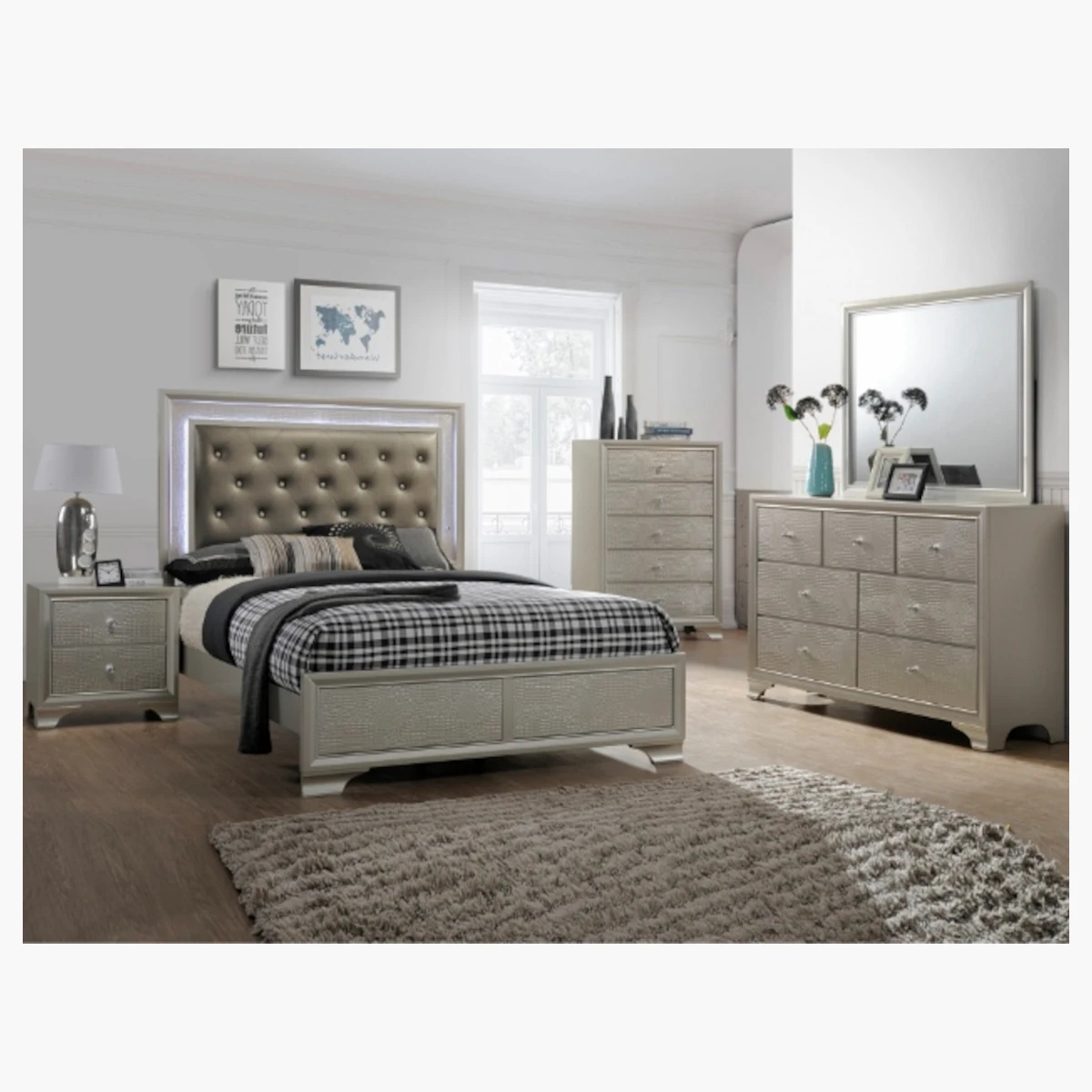 LYSSA KING BEDROOM SET - SETB4300