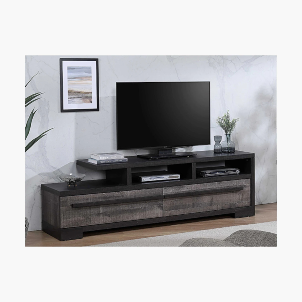 REMINGTON TV STAND GRAY/EBONY - B8160-9