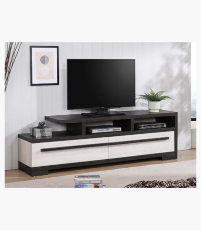 REMINGTON TV STAND CHALK/EBONY - B8162-9