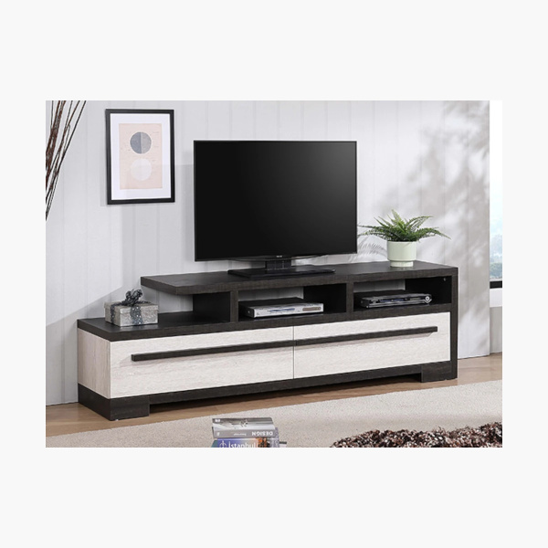 REMINGTON TV STAND CHALK/EBONY - B8162-9