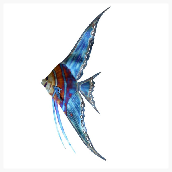 Angelfish Face Left (raku style/ indoor only) - MM178L 