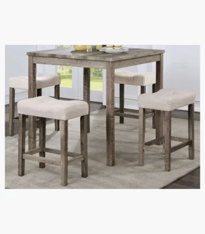 Torreon 5-Piece Beige Counter Height Dining Table Set at Urban Decor