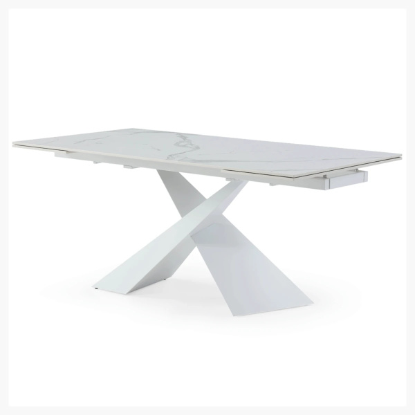 9113 White Dining Table at Urban Decor - Luxury Living.