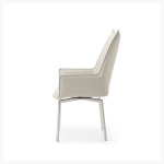 1218 Swivel Grey Taupe Dining Chair at Urban Decor - Luxury Living.