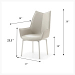 1218 Swivel Grey Taupe Dining Chair at Urban Decor - Luxury Living.