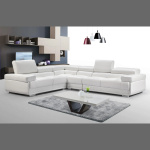 2119 leather sectional white