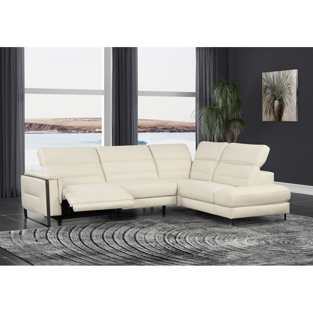 Italian Eminence Right Sectional w/ recliner at Urban Decor