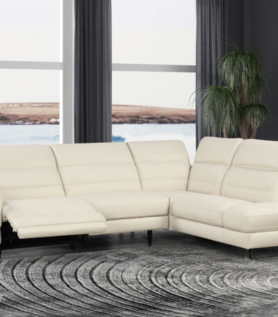 Italian Eminence Right Sectional w/ recliner at Urban Decor