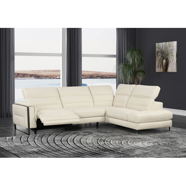 Italian Eminence Right Sectional w/ recliner at Urban Decor