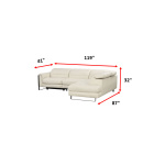 Italian Eminence Right Sectional w/ recliner at Urban Decor