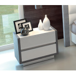 Mangano Bedroom Set - Italian Modern White Grey Queen/King Complete