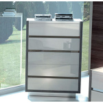 Mangano Bedroom Set - Italian Modern White Grey Queen/King Complete