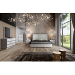 Mangano Bedroom Set - Italian Modern White Grey Queen/King Complete
