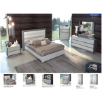 Mangano Bedroom Set - Italian Modern White Grey Queen/King Complete