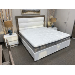 Mangano Bedroom Set - Italian Modern White Grey Queen/King Complete