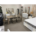 Mangano Bedroom Set - Italian Modern White Grey Queen/King Complete